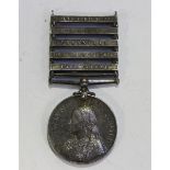 A Queen's South Africa Medal with five bars, 'Cape Colony', 'Orange Free State', 'Transvaal', 'South