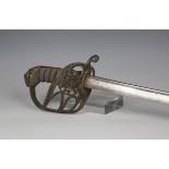 A George IV 1822 pattern infantry officer's sword with pipe-back blade by Pitter & Fox, Bedford