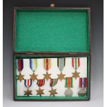 Ten Second World War period campaign stars and medals, including an Air Crew Europe Star,