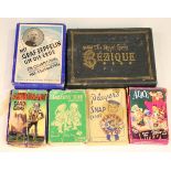 A large collection of mostly 20th century card games, including 'Astronaut Card Game', 'Alice, a