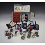 A quantity of medals and awards, including an R.S.P.C.A. bronze medal for Animal Life Saving to 'R