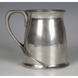 A Liberty & Co 'Tudric' pewter tankard, designed by Archibald Knox, model No. 066, height 11cm.