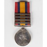 A Queen's South Africa Medal with four bars, 'Cape Colony', 'Orange Free State', 'South Africa 1901'