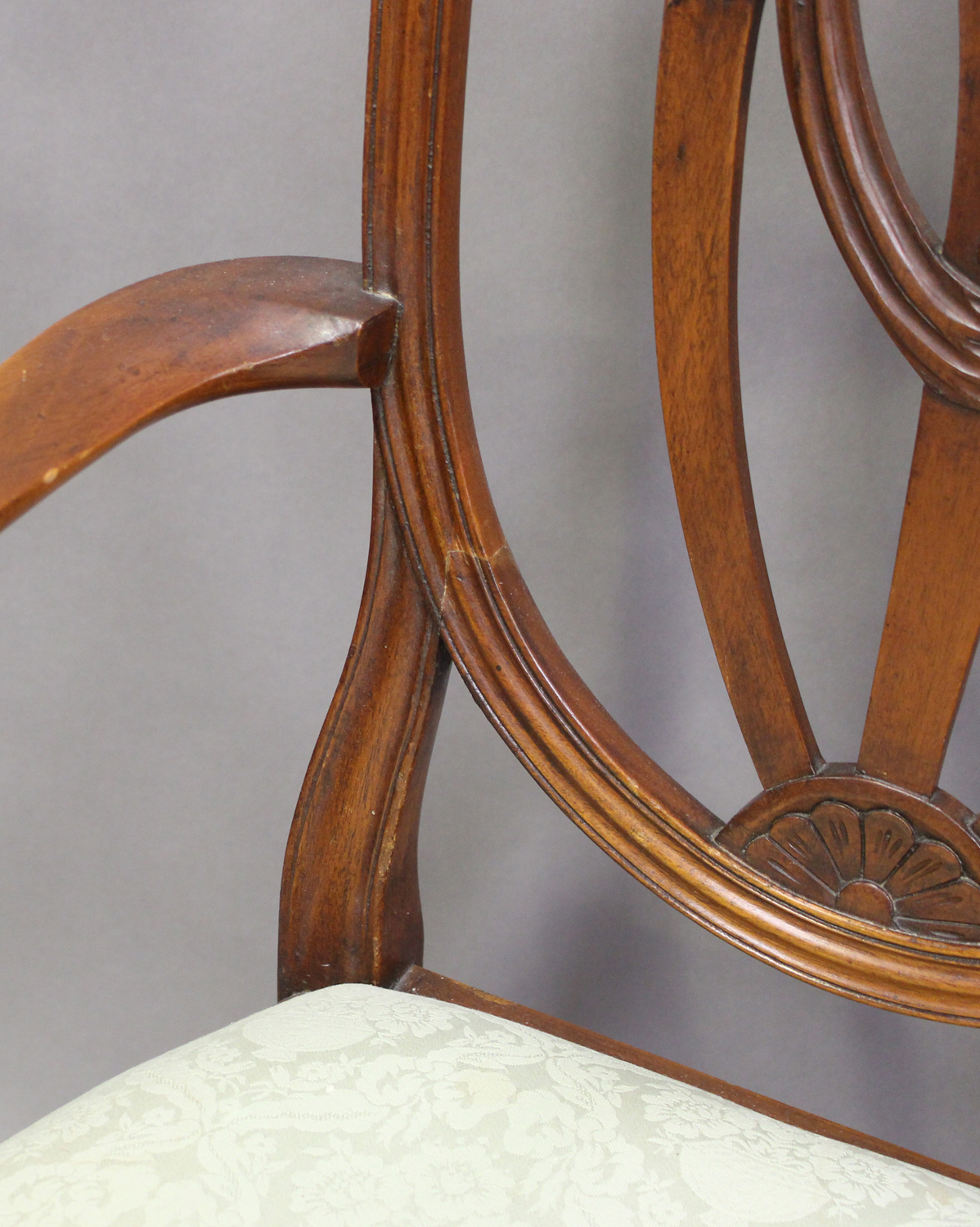 A set of six 20th century reproduction mahogany dining chairs with drop-in seats, comprising two - Image 5 of 6