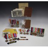 A group of six medals, comprising 1939-45 Star, Italy Star, France & Germany Star, Defence Medal,