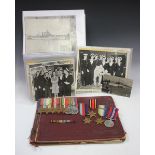 A group of seven Second World War period medals, comprising 1939-45 Star, Atlantic Star, Africa