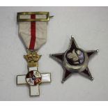 A Turkish Gallipoli Campaign Star, silver plated and red enamelled, officer's issue, the back