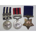 An Egypt Medal with two bars, 'The Nile 1884-85' and 'Abu Klea', renamed to 'No 1088.Pte.F.