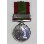 An Afghanistan War Medal 1878-80 with bar 'Kandahar' to '2505.Pte M.Mulvaney. 2/7th Foot'.Buyer’s