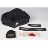 A set of R.A.F. Mk VII flying goggles, an R.A.F. field cap, jacket and trousers, a collection of