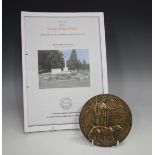 A First World War period bronze memorial plaque, detailed 'Vivian King Sharp', with extensive copied