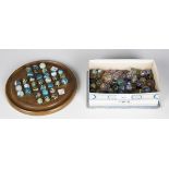 A collection of Victorian and later glass marbles, diameters ranging from 11mm to 30mm, together