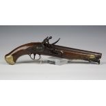 An early 19th century flintlock pistol by Woolley, Sargant & Fairfax, barrel length 22.5cm, with