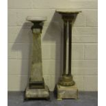 An early 20th century alabaster and gilt metal mounted display pedestal, height 114cm, width 30cm,