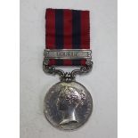 An India General Service Medal with bar 'Persia' to 'W.Rumsay, 2nd Bombay Eur.L.I.' (impairment to