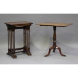 A Victorian mahogany rectangular wine table, height 70cm, width 68cm, depth 48cm, together with a
