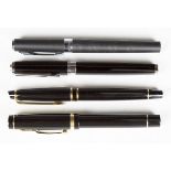 A group of four fountain pens, comprising a Conway Stewart limited edition 'Duro', numbered 044/