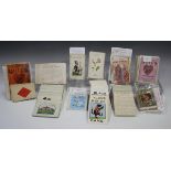 A selection of nine mainly Jaques & Son published packs of playing cards, including 'The Game of