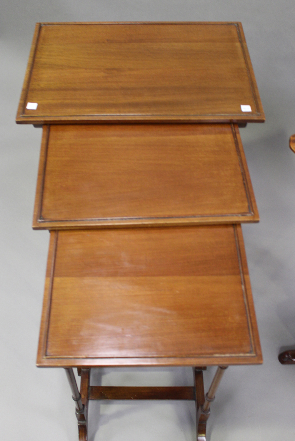 A Victorian mahogany rectangular wine table, height 70cm, width 68cm, depth 48cm, together with a - Image 4 of 9