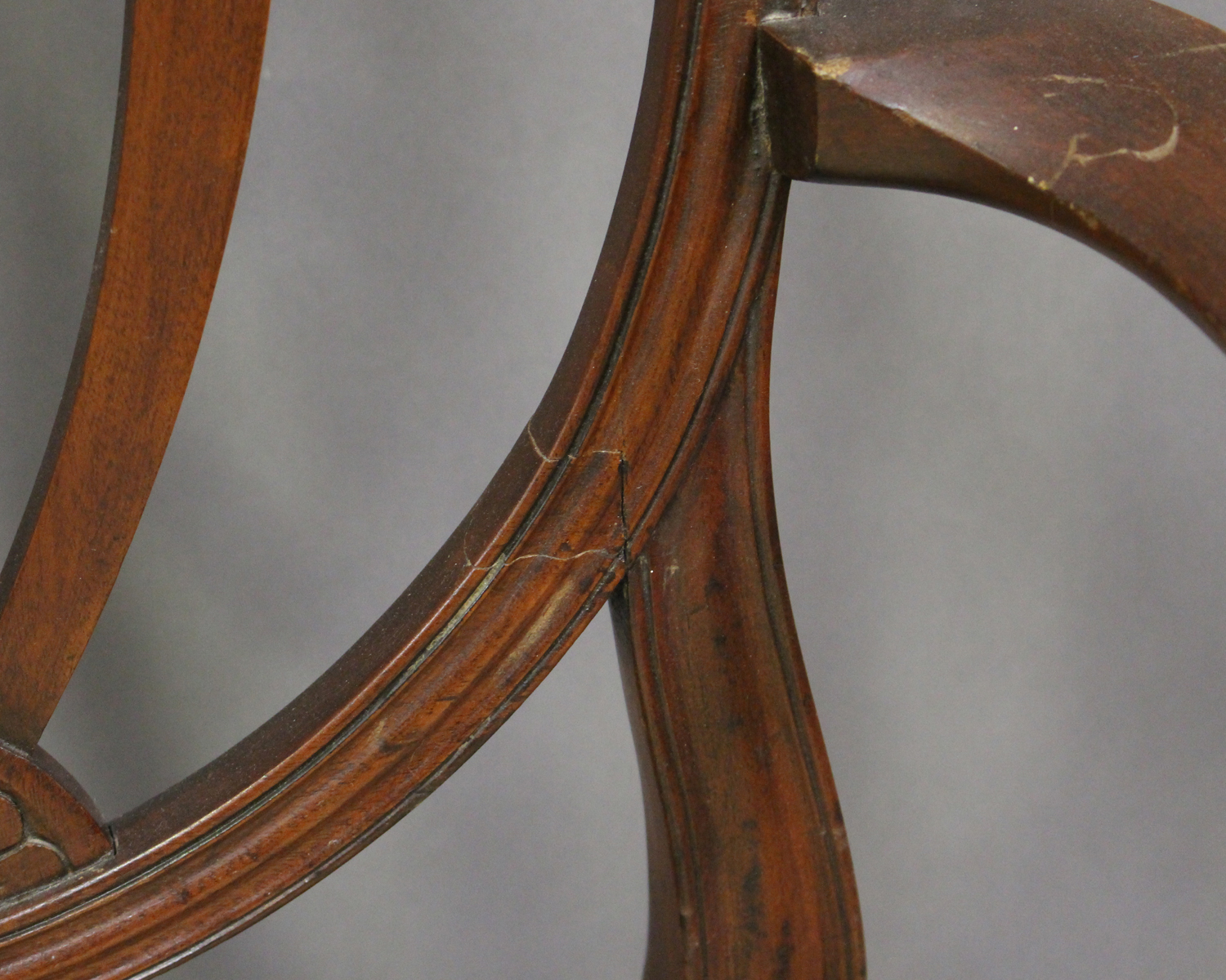 A set of six 20th century reproduction mahogany dining chairs with drop-in seats, comprising two - Image 4 of 6