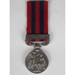 An Indian General Service Medal with bar 'Burma 1885-7', named in engraved running script to '15 Pte