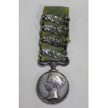 A Crimea Medal with four bars, 'Alma', 'Inkermann', 'Balaklava' and 'Sebastopol', unnamed.Buyer’s