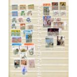 A collection of stamps in five stock books and an album mostly unmounted mint 1970s new issues,