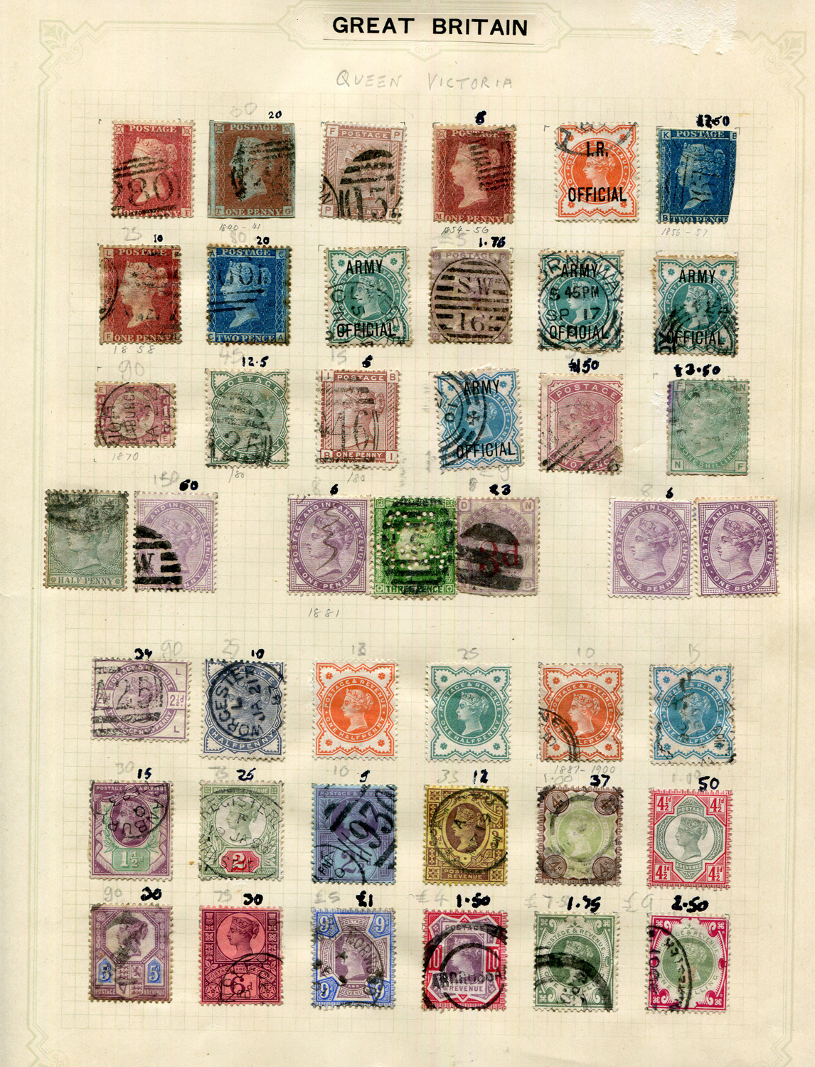 A collection of Great Britain stamps from Victoria to Elizabeth II, also Canada, Rhodesia, USA and - Image 2 of 3