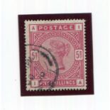 A collection of Great Britain stamps, Victoria issues used on stock cards, including 1d reds surface