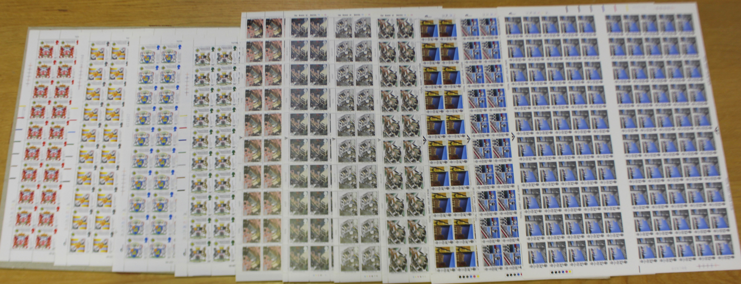 A collection of Great Britain 1980s complete sheets, mint, including 1985 £1.41 definitive (total - Image 5 of 6