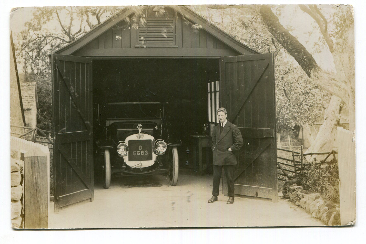 AUSTIN. A collection of 42 postcards and photographs of pre-1920 Austin motorcars, including two