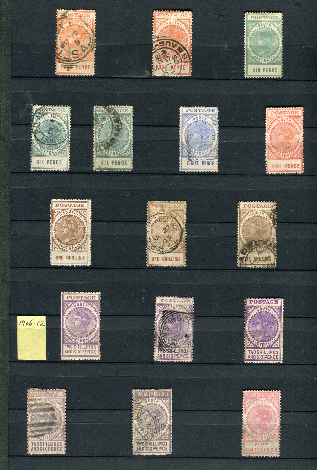 A collection of Australia, Australian States and New Zealand stamps in a stock book with Tasmania - Image 6 of 8