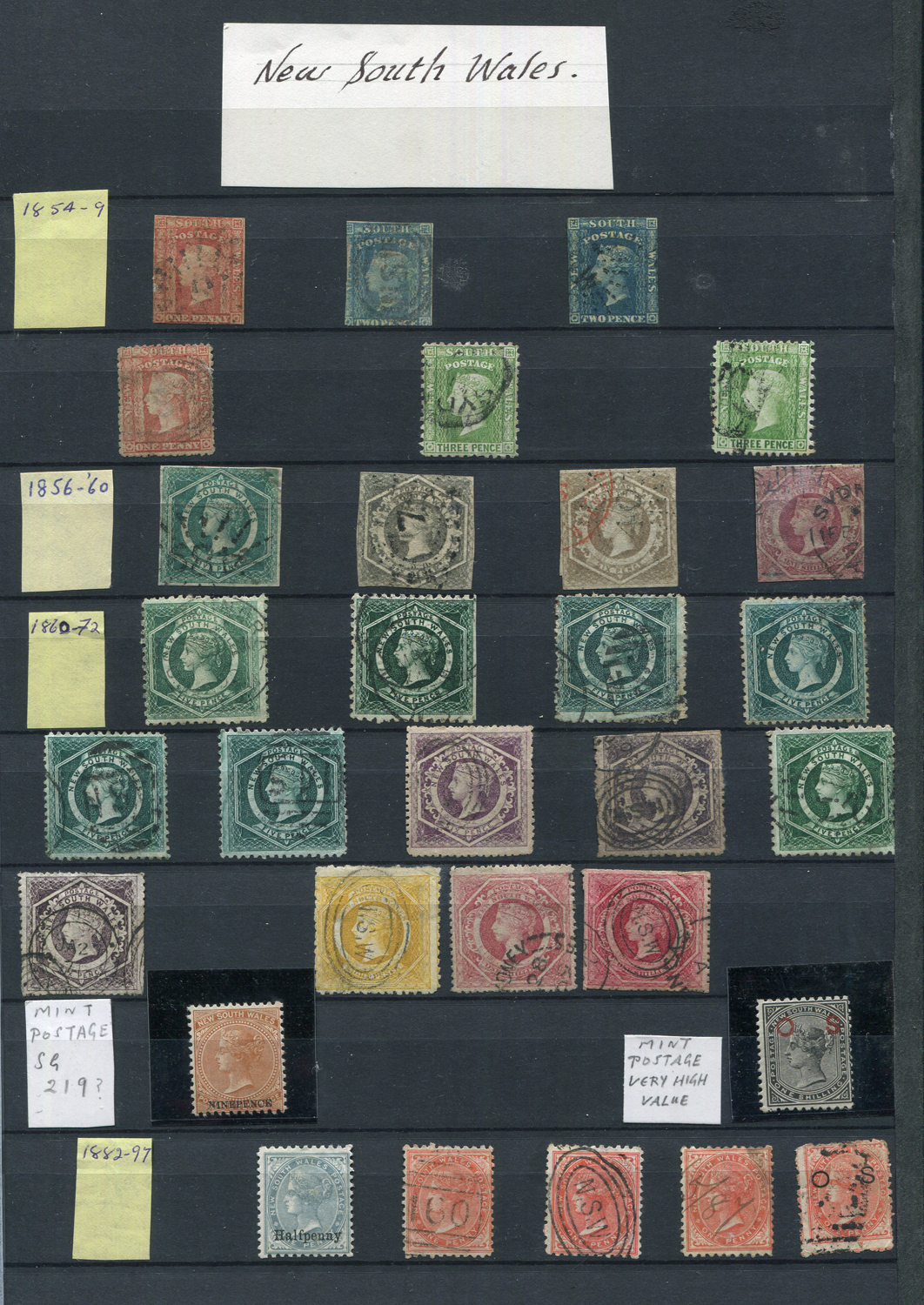 A collection of Australia, Australian States and New Zealand stamps in a stock book with Tasmania - Image 5 of 8