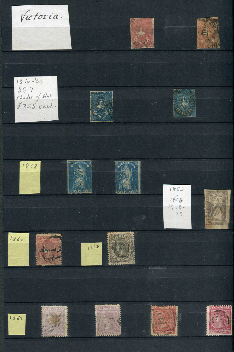 A collection of Australia, Australian States and New Zealand stamps in a stock book with Tasmania - Image 8 of 8