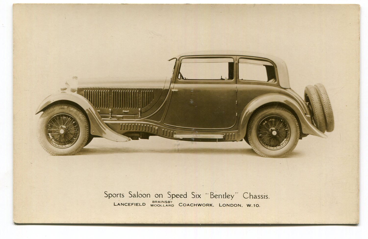 BENTLEY. A collection of 40 postcards and photographs of Bentley motorcars, including 3 - Image 2 of 5