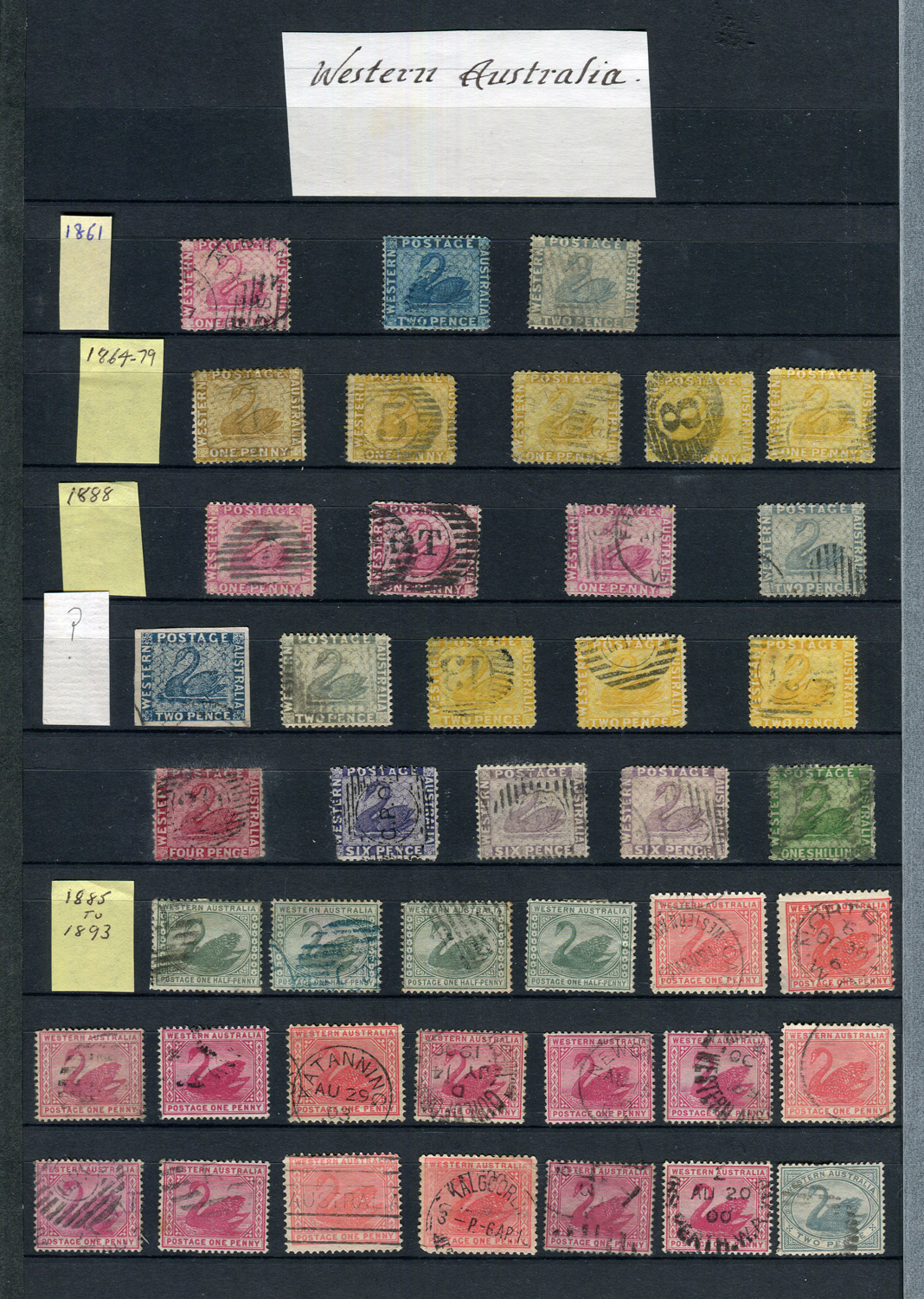 A collection of Australia, Australian States and New Zealand stamps in a stock book with Tasmania - Image 3 of 8