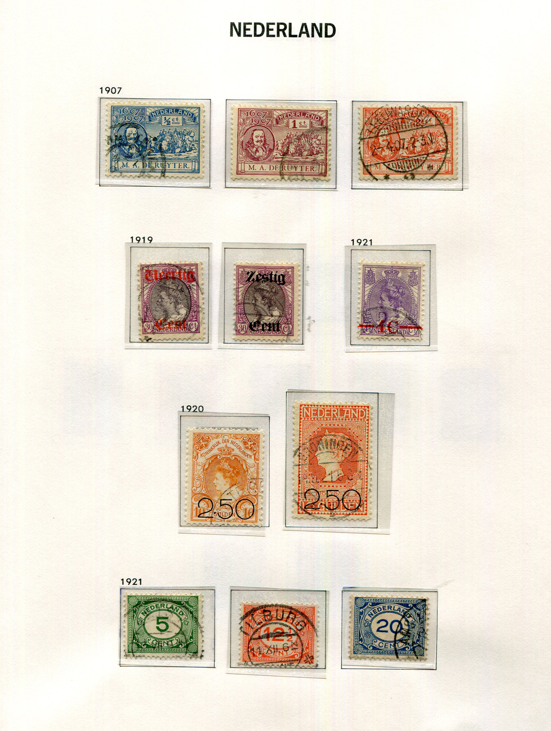 A collection of Netherlands stamps in two Davo printed albums, from 1852 mint and used with 1920 - Image 3 of 6