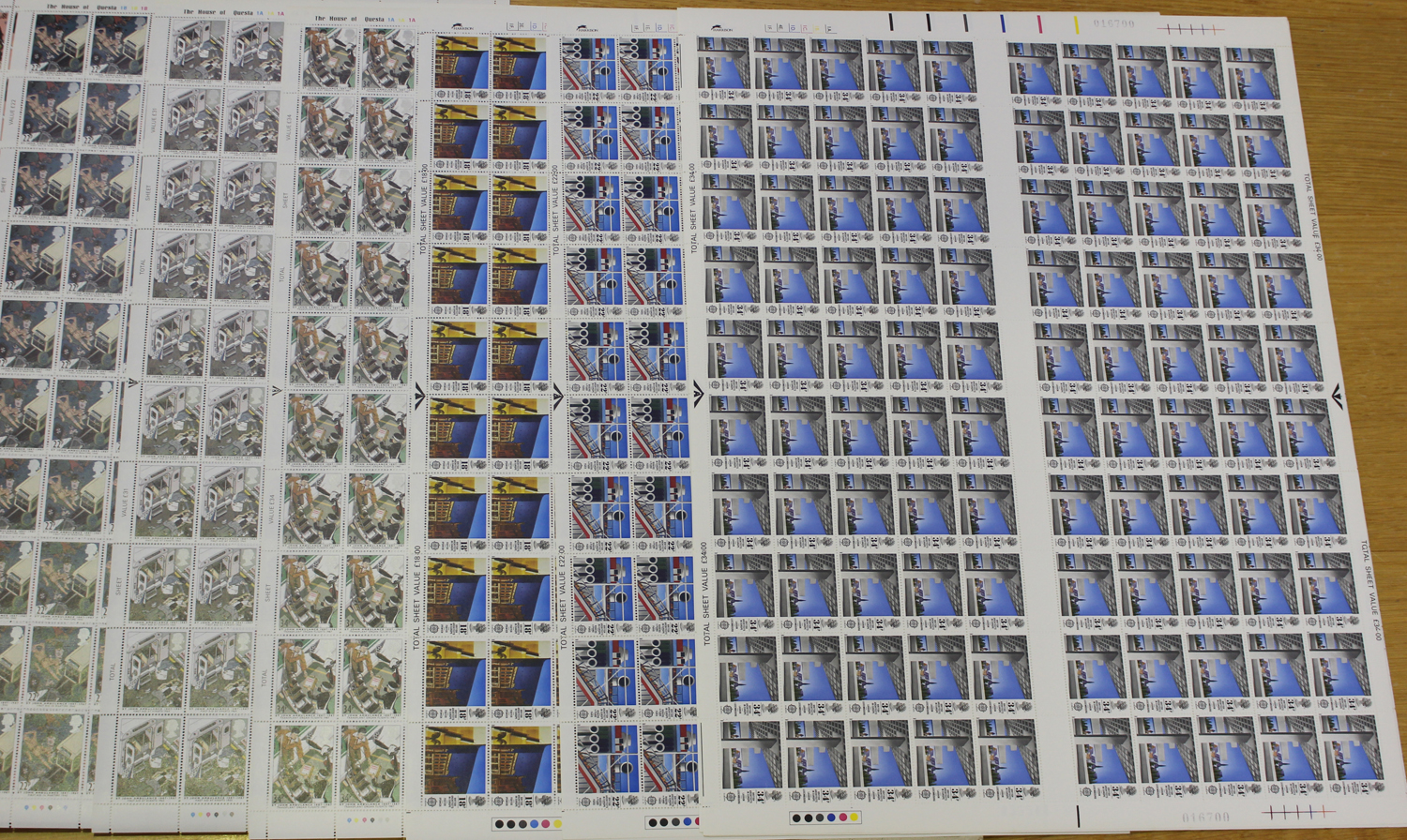 A collection of Great Britain 1980s complete sheets, mint, including 1985 £1.41 definitive (total - Image 3 of 6