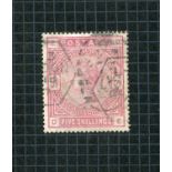 A collection of world stamps in four albums and a stock book, including Great Britain 1883 to 5