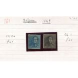 A collection of world stamps in six folders, including stamps on cards, from early classics, Europe,