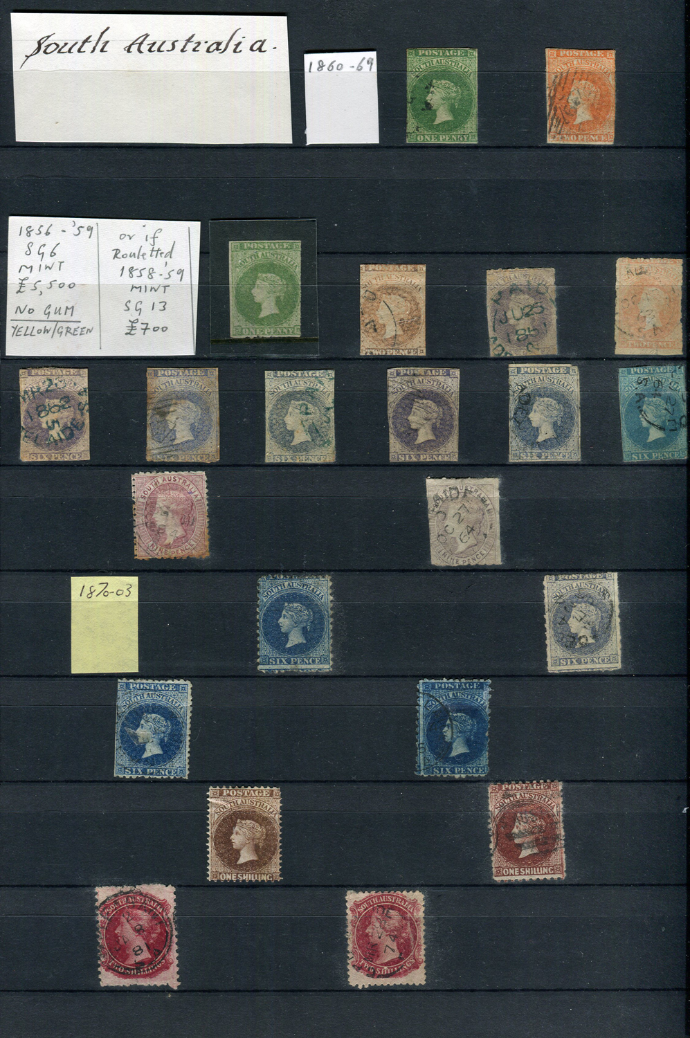 A collection of Australia, Australian States and New Zealand stamps in a stock book with Tasmania - Image 7 of 8