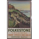 Leonard Richmond - 'Folkestone the All-the-year-round Resort' (Southern Railway Travel Poster),