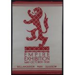 Maclure MacDonald & Co (printers) - 'Empire Exhibition May, October 1938, Bellahouston Park Glasgow'