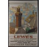 Gregory Brown - 'Come see and admire Lewes' (Southern Railway Travel Poster), lithograph, printed by