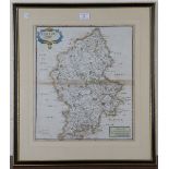 Robert Morden - 'Staffordshire' (Map of the County), late 17th/early 18th century engraving hand-