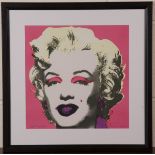 Andy Warhol - Marilyn Monroe, screenprint, published by Castelli Graphics circa 1981, printed text