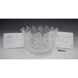 A House of Waterford Crystal cut glass Daisy Chain bowl, limited edition 55 of 250, height 19cm,