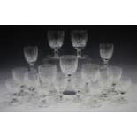 A Waterford Crystal Kilcash pattern part suite of glassware, comprising eleven water goblets, twelve