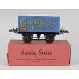 A Hornby Series gauge O private owner van, finished in Cadbury's blue with white roof and black type