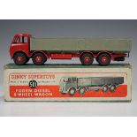 A Dinky Supertoys No. 501 Foden diesel 8-wheel wagon, first type, finished in red and fawn, boxed (
